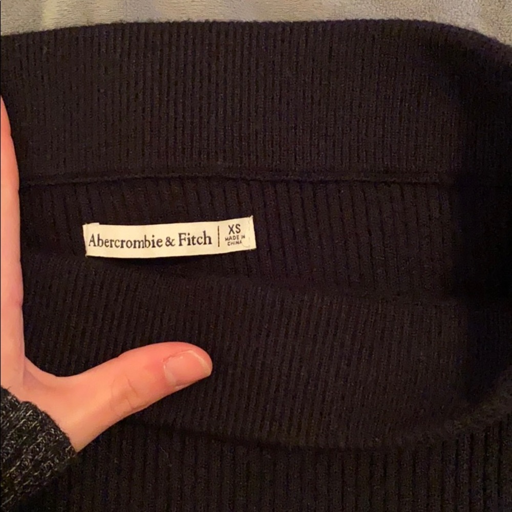 Abercrombie Black Knit Midi Skirt w Side Slit